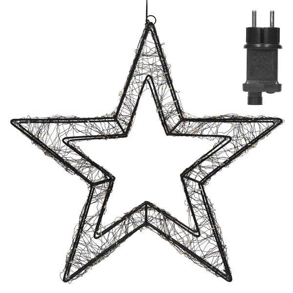Dekorativer Stern mit Beleuchtung und Stecker für den Innenbereich