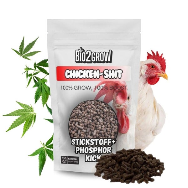 Bio2Grow Chicken Shit pellets  5 Kg– Organischer Geflügeldünger für Schnelles Wachstum & Reiche Blüten – Geruchsfrei, Nachhaltig & Ideal für Fruchtbildung