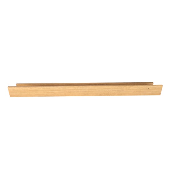 Bilderleiste 110 x 9 cm | Galerieboard | Galerieschiene | Regalboard | elegant und schlicht | Bilderleiste | Gewürzregal | Wandregal | Schweberegal | braun | natur
