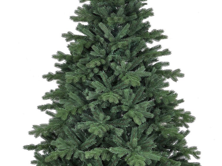 Geschmückter künstlicher weihnachtsbaum mit 115 Stk Kugeln HAPPY AND PINK 210 cm mit Metallständer