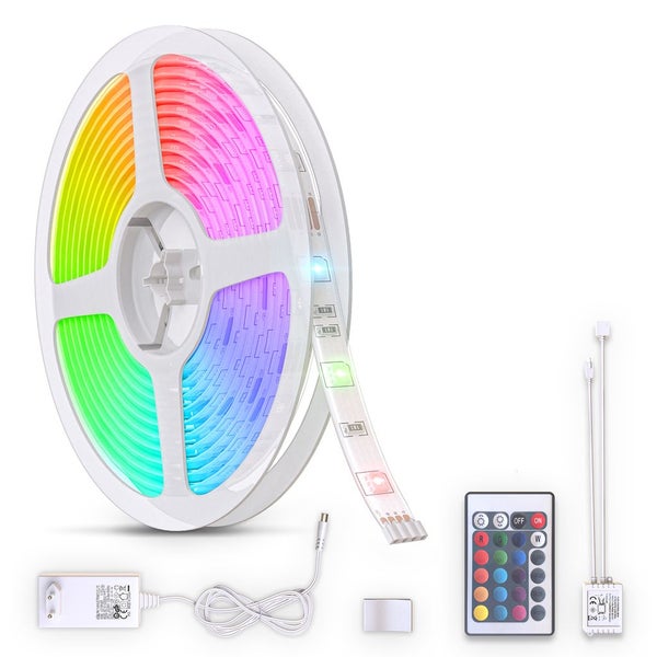 LED Strip 3 m - dimmbar, Fernbedienung, Farbwechsel, Silikonmantel, kürzbar, RGB