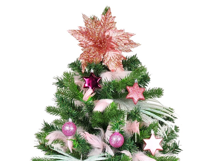 Geschmückter künstlicher Weihnachtsbaum FAIRYTALE STAR 60 cm mit LED-BELEUCHTUNG IM TOPF