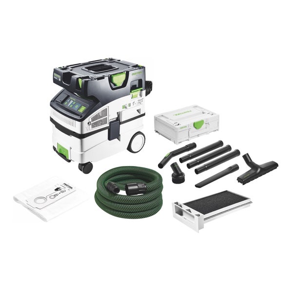 Festool CTL MIDI I Cleantec Absaugmobil 15 l Staubkl. L + Nassfilter + 6x Filtersack + Reinigungsset RS-ST D 27/36-Plus im Systainer