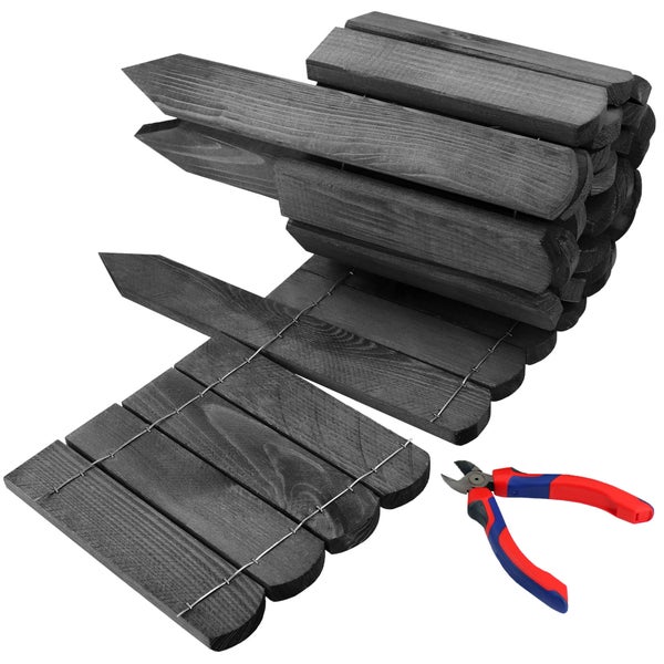 Holzzaunrolle mit Draht und Seitenschneider