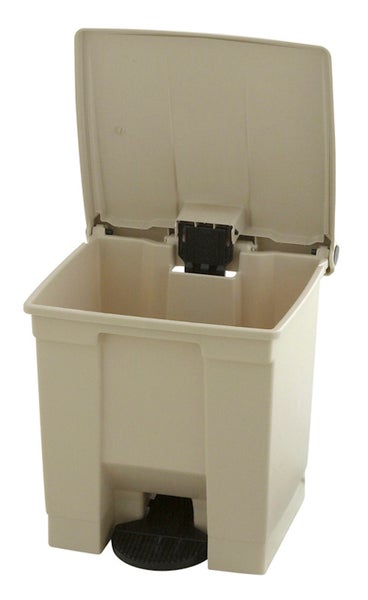 PROREGAL Rubbermaid Robuster Pedaleimer 30 Liter HxBxT 43,5 x 40 x 41,3 cm Aus Konformen Polyethylen Beige