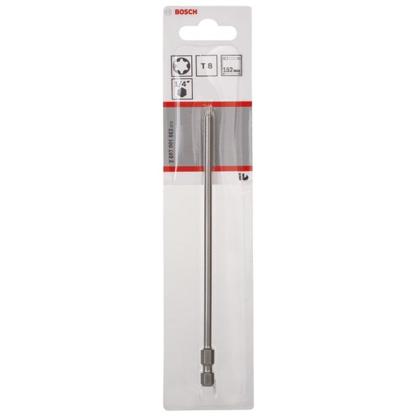 Bosch 1x Schrauberbit Extra-Hart, T8, 152 mm - 2607001662