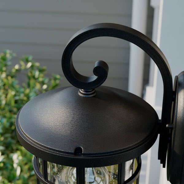 Lindby Wandleuchte außen (Laterne) Ankea (Retro, Vintage Antik) in Schwarz (1 flammig E27) - Außenwandleuchten Wandlampe Led Außenlampe Outdoor für Außenwand/Hauswand