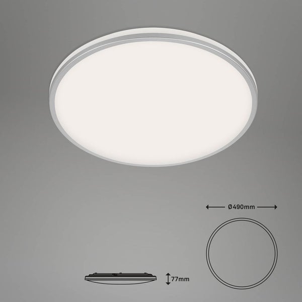 LED Deckenleuchte CCT WiFi Bluetooth App 42 W silber Metall-Kunststoff Briloner