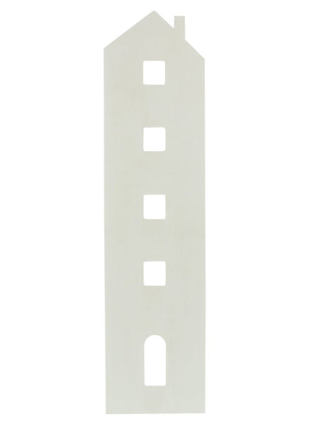 Dekorative Haus Silhouette mit Fenstern und Tür