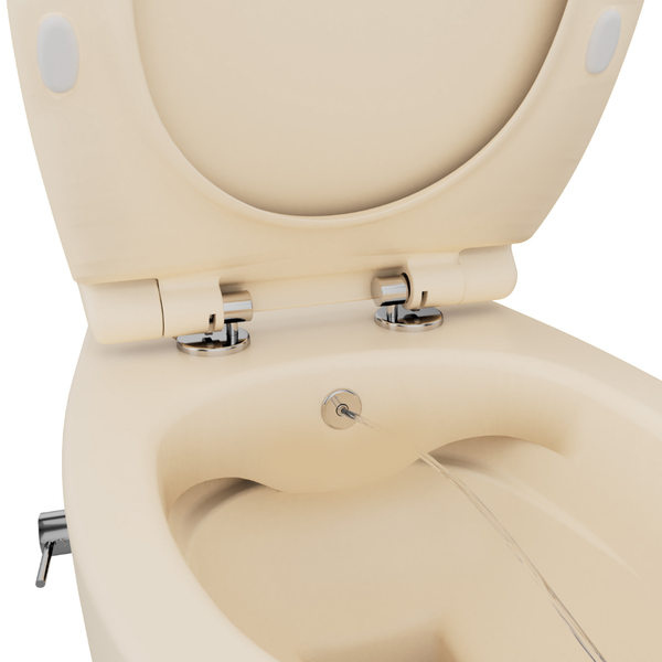 Isvea WC Toilet Badezimmer Wand-WC mit Dusch-WC Elfenbein mit Softclose-Sitz