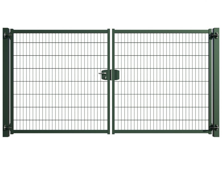 Doppeltor aus Metall für den Gartenzaun