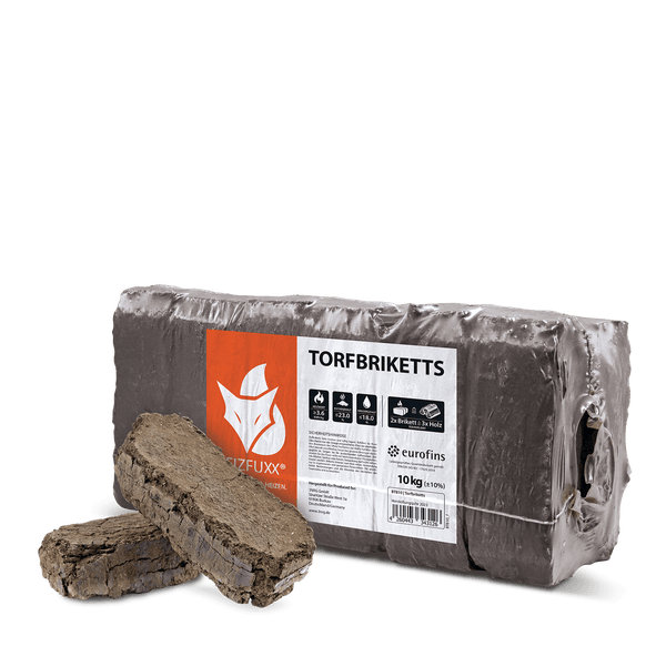 Heizfuxx Torfbriketts Classic 10kg x 96 Gebinde 960kg Palette