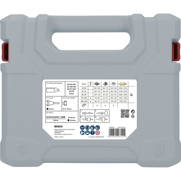 Bosch PRO Multi Material Lochsäge Q-Lock Aufsteckhalter-Set 15-tlg. - 2608901548