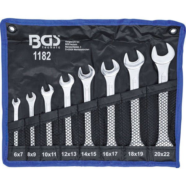 Satz aus Gabelschlüsseln in verschiedenen Größen