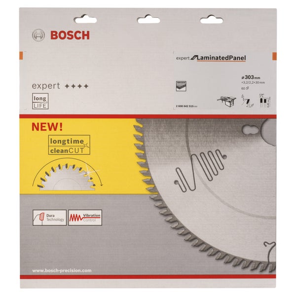 Bosch Kreissägeblatt Expert for Laminated Panel für Paneelkreis- und Tischsägen 303 x 30 x 3,2 mm 60 - 2608642515