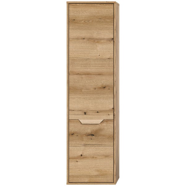 Zeno Hochschrank Bad wandhängend 1 Tür Eiche Dekor. 44 X 32 X 164 cm