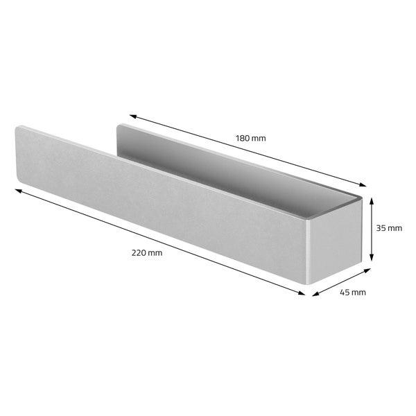 ML-Design Handtuchhalter ohne Bohren, 22 cm, Silber, aus Aluminium, Wandmontage, zum Aufhängen, Handtuchstange Wand zum kleben für Bad & Küche, Modernes Design, Wandhalter selbstklebend für Handtücher