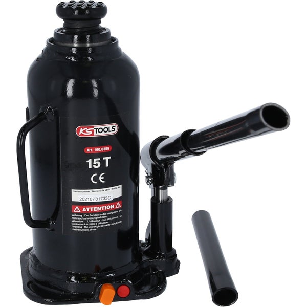 Schwarzer 15 Tonnen Wagenheber von KS Tools