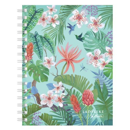 Herlitz Spiralboutiquebuch A5 100 Blatt kariert Ladylike Jungle