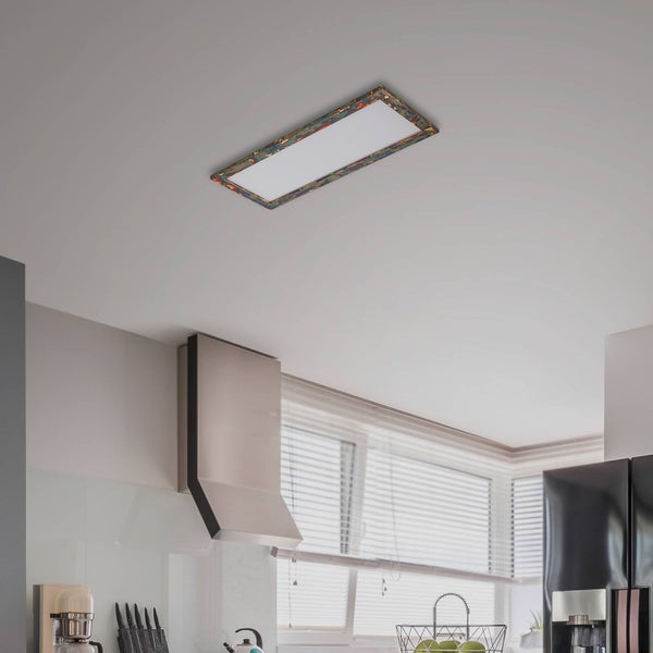 quitani LED Deckenleuchte (LED Panel) Aurinor (Modern) in Bronze aus Aluminium (1 flammig, ) - Lampe Deckenlampe Wohnzimmerleuchte