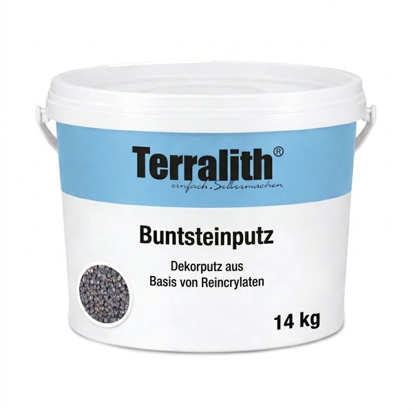 Terralith Buntsteinputz 14 Kilogramm, Dekorputz auf Basis von Reinacrylaten.