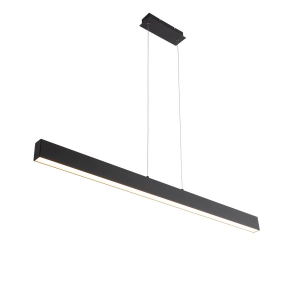 Schwarze LED-Pendelleuchte mit geradlinigem Design