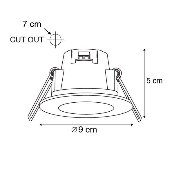 3er Set Einbaustrahler weiß inkl. LED 3000K 4W IP65 - Blanca