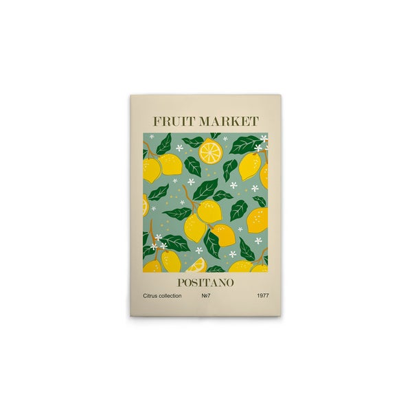 Dekoratives Bild mit Zitronenmuster für die Wandgestaltung