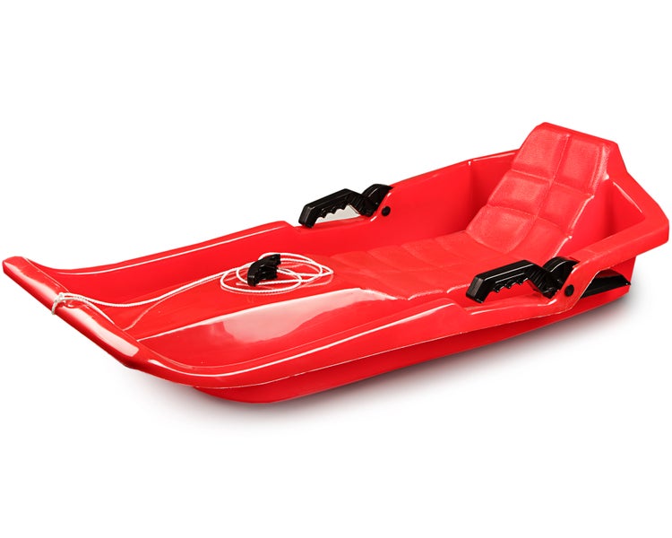 Ondis24 Kinderschlitten Basic Rodel rot 2-sitzer 88 cm, Schlitten