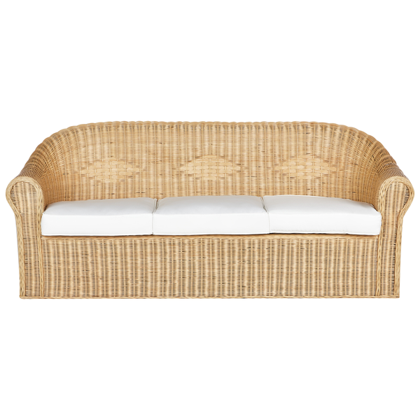 Gartensofa 3-Sitzer LIVADEIA Rattan Naturfarben