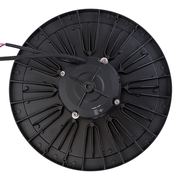 Runde Hallenleuchte, LED, mit Kühlrippen und Stromkabel