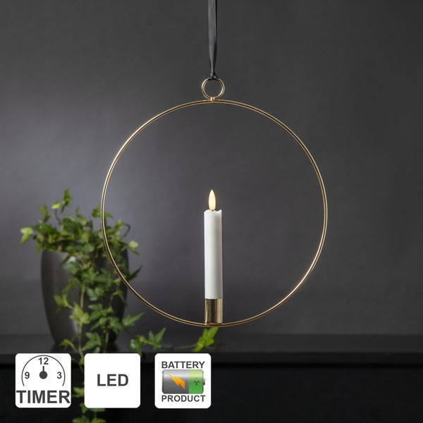 Dekorativer LED-Kerzenhalter mit Timerfunktion