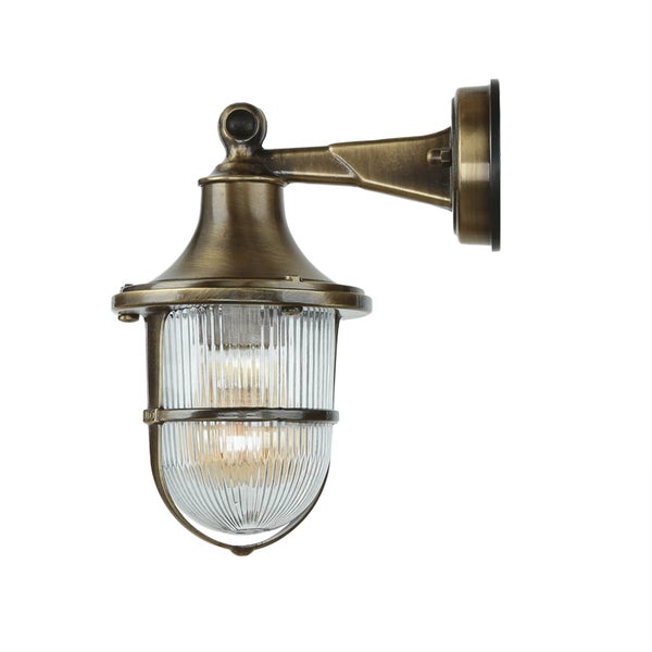 Wandleuchte im Vintage-Stil mit geripptem Glas