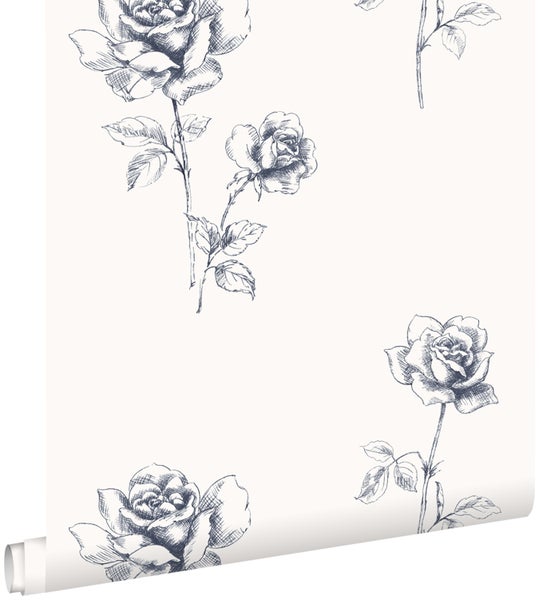 Tapetenrolle mit Rosenmotiv