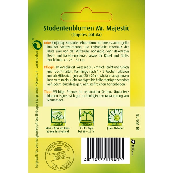 Studentenblumen Mr. Majestic Samen von Quedlinburger SAATGUT