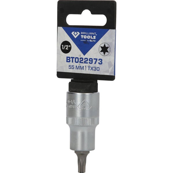 BRILLIANT TOOLS 1/2 Torx-Bit-Stecknuss 55 mm lang T30 - BT022973