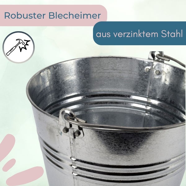 Robuster Eimer aus verzinktem Stahl