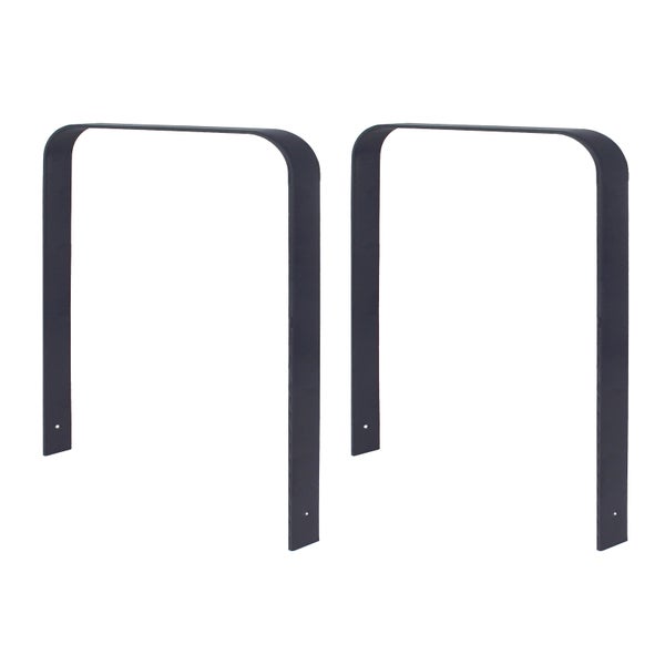 Zwei Tischkufen aus Metall