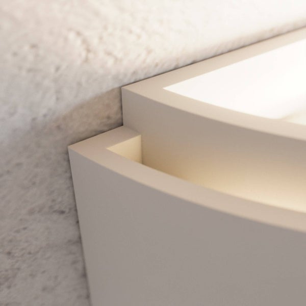 Lindby Wandleuchte, Wandlampe Innen Cassian (Modern) in Weiß aus Gips/Ton (1 flammig E14) - Wandstrahler Wandbeleuchtung Schlafzimmer / Wohnzimmer Schlafzimmerleuchte