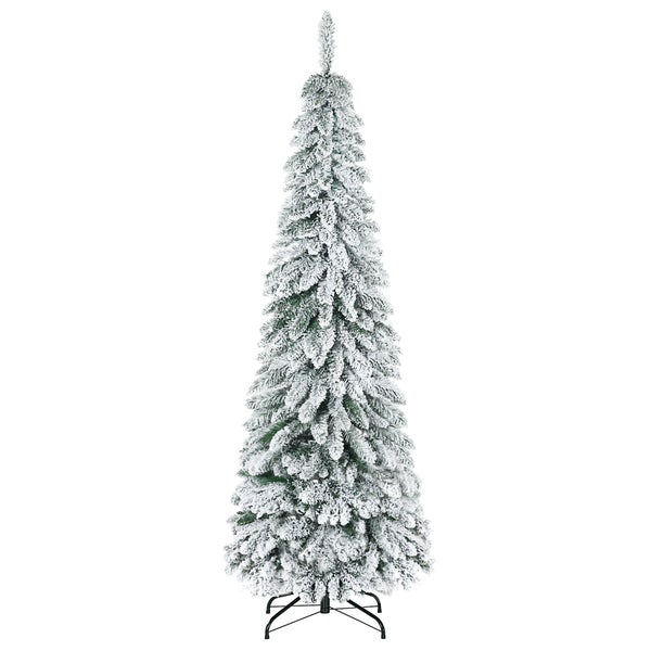 HOMCOM Künstlicher Weihnachtsbaum, 74L x 74B x 180H cm, Kunststoff, Stahl, Grün