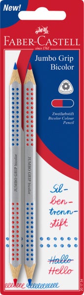 Faber-Castell Buntstifte Jumbo Grip rot/blau 2er Set