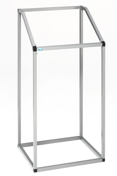 PROREGAL Robuster Müllsackhalter Aus Vierkantrohren Für 240 Liter HxBxT 119 x 63 x 54 cm Stahl Silber