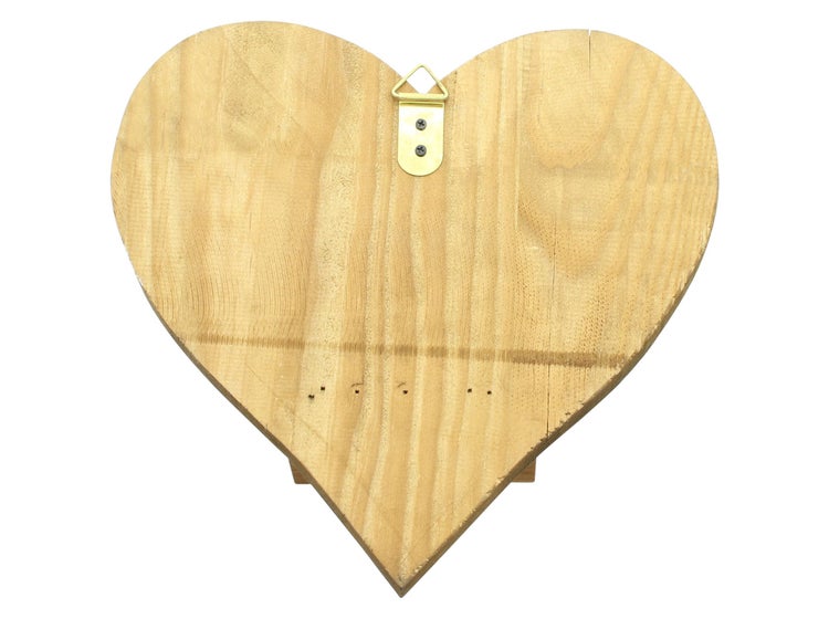 FRANK FLECHTWAREN | Wanddeko Herz-Licht, HOLZ, GLAS, 25 x 9 x 25 cm