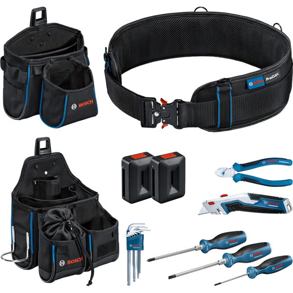 Bosch Combo Kit Werkzeuggürtel und Handwerkzeug-Set - 1600A02H5C