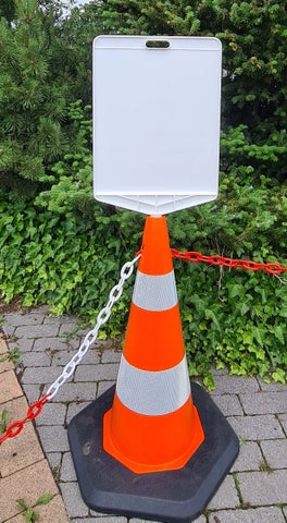 UvV ECOSIGN Leitkegel 70 cm + Verkehrszeichen / Schild Gesamthöhe ca. 1 m / Parkscheibe VZ 318-thumb-1