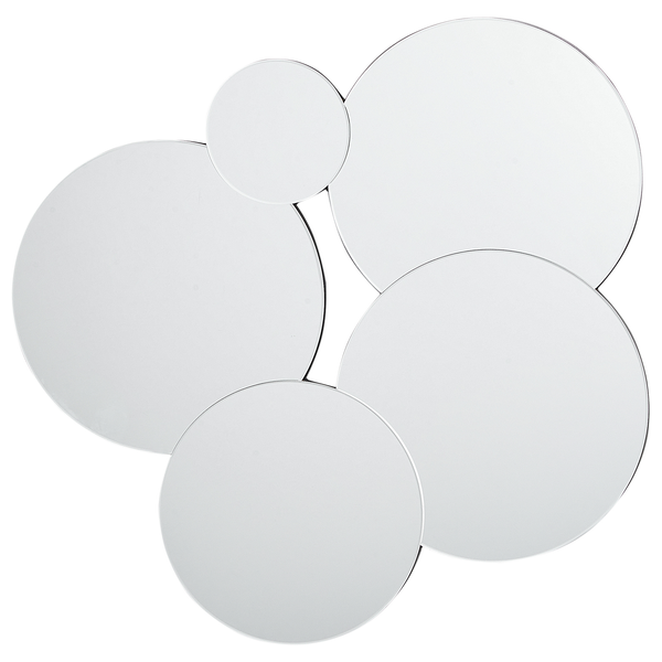 Dekorativer Spiegel mit runden Spiegelelementen zur Wandmontage