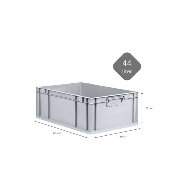 PROREGAL SuperSparSet 4x Eurobox NextGen Grip mit Scharnierdeckel und Gelben Schiebeschnappverschlüssen HxBxT 22 x 40 x 60 cm 44 Liter