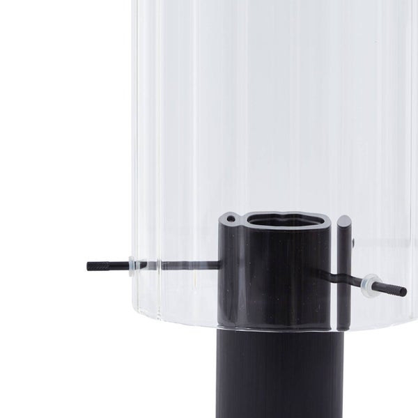 Lucande Tischlampe Eirian (Modern) in Transparent aus Metall (1 flammig, E27) - Tischleuchte Schreibtischlampe Nachttischlampe Wohnzimmerleuchte
