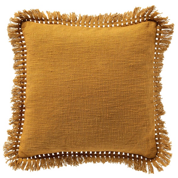 Quadratisches Kissen mit Fransen