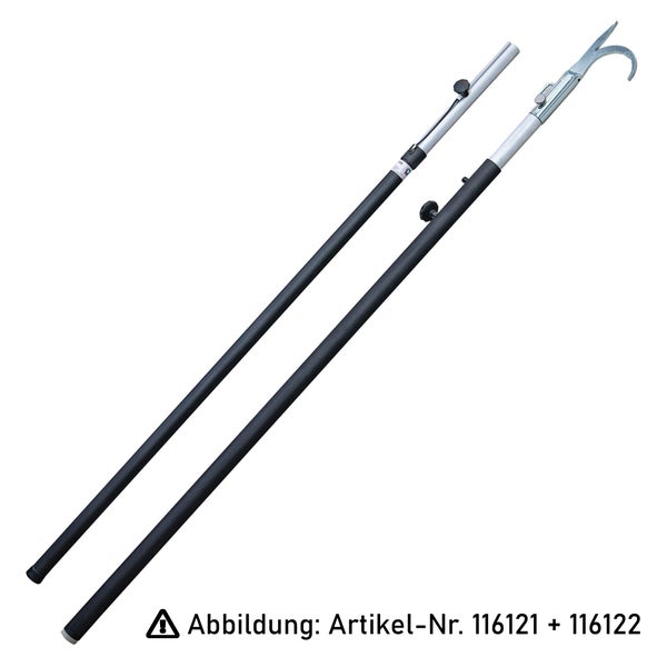 Zwei Teleskopstangen für Gartengeräte